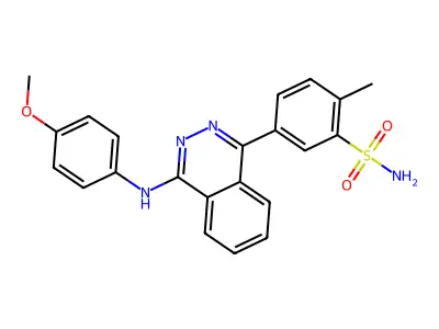 5-{4-[(4-Methoxyphenyl)amino]phthalazin-1-yl}-2-methylbenzenesulfonamide structure
