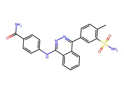 4-{[4-(4-Methyl-3-sulfamoylphenyl)phthalazin-1-yl]amino}benzamide structure