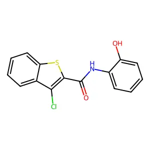 3-chloro-N-(2-hydroxyphenyl)-1-benzothiophene-2-carboxamide structure