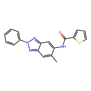 N-(6-methyl-2-phenylbenzotriazol-5-yl)thiophene-2-carboxamide structure
