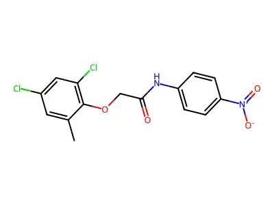2-(2,4-dichloro-6-methylphenoxy)-N-(4-nitrophenyl)acetamide structure