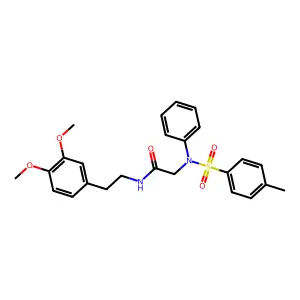 N-[2-(3,4-dimethoxyphenyl)ethyl]-2-(N-(4-methylphenyl)sulfonylanilino)acetamide structure