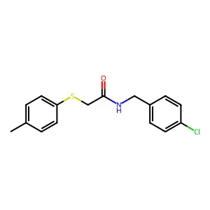 N-(4-chlorobenzyl)-2-[(4-methylphenyl)sulfanyl]acetamide structure