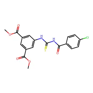 Dimethyl 5-({[(4-chlorobenzoyl)amino]carbothioyl}amino)isophthalate structure