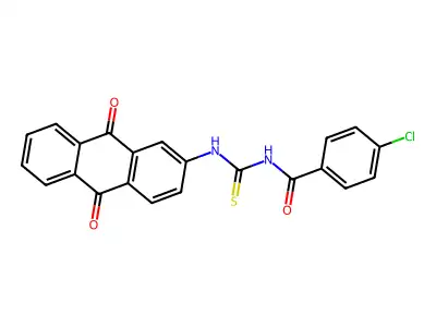 4-chloro-N-[(9,10-dioxoanthracen-2-yl)carbamothioyl]benzamide structure