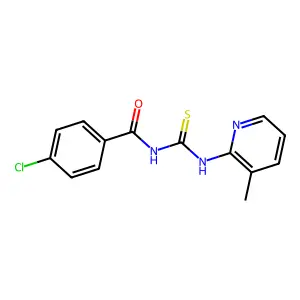 4-chloro-N-[(3-methylpyridin-2-yl)carbamothioyl]benzamide structure