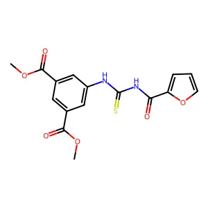 Dimethyl 5-(3-(furan-2-carbonyl)thioureido)isophthalate structure