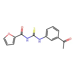 N-[(3-acetylphenyl)carbamothioyl]furan-2-carboxamide structure