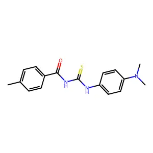 N-[[4-(dimethylamino)phenyl]carbamothioyl]-4-methylbenzamide structure