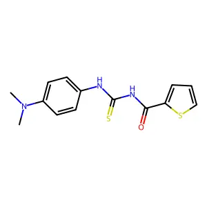 N-[4-(dimethylamino)phenyl]-N'-(thien-2-ylcarbonyl)thiourea structure