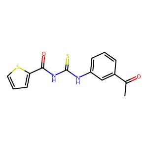N-[(3-acetylphenyl)carbamothioyl]thiophene-2-carboxamide structure