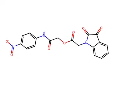 [2-(4-Nitroanilino)-2-oxoethyl] 2-(2,3-dioxoindol-1-yl)acetate structure