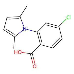4-Chloro-2-(2,5-dimethyl-pyrrol-1-yl)-benzoic acid structure