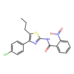 N-[4-(4-chlorophenyl)-5-propyl-1,3-thiazol-2-yl]-2-nitrobenzamide structure