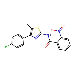 N-[4-(4-chlorophenyl)-5-methyl-1,3-thiazol-2-yl]-2-nitrobenzamide structure