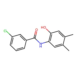3-chloro-N-(2-hydroxy-4,5-dimethylphenyl)benzamide structure
