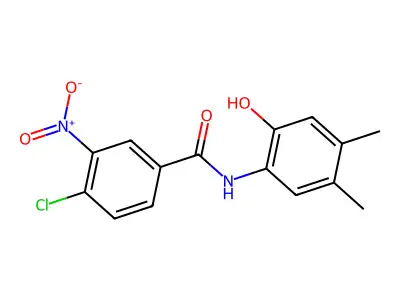 4-chloro-N-(2-hydroxy-4,5-dimethylphenyl)-3-nitrobenzamide structure
