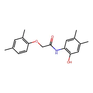 2-(2,4-dimethylphenoxy)-N-(2-hydroxy-4,5-dimethylphenyl)acetamide structure
