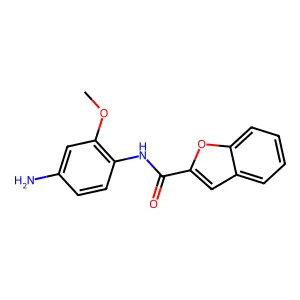 Benzofuran-2-carboxylic acid (4-amino-2-methoxy-phenyl)-amide structure