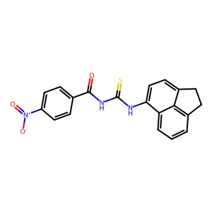N-(1,2-dihydroacenaphthylen-5-ylcarbamothioyl)-4-nitrobenzamide structure