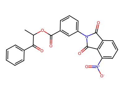 (1-Oxo-1-phenylpropan-2-yl) 3-(4-nitro-1,3-dioxoisoindol-2-yl)benzoate structure