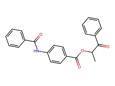 (1-Oxo-1-phenylpropan-2-yl) 4-benzamidobenzoate structure