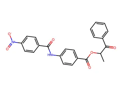1-Methyl-2-oxo-2-phenylethyl 4-({4-nitrobenzoyl}amino)benzoate structure