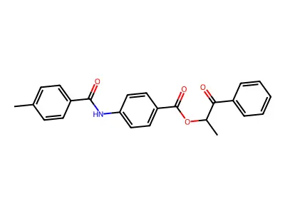 1-Methyl-2-oxo-2-phenylethyl 4-[(4-methylbenzoyl)amino]benzoate structure