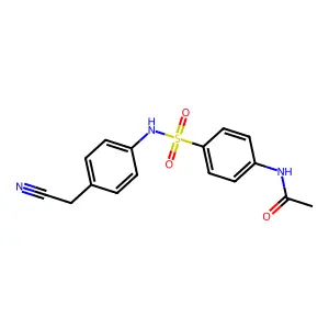 N-(4-{[4-(cyanomethyl)phenyl]sulfamoyl}phenyl)acetamide structure