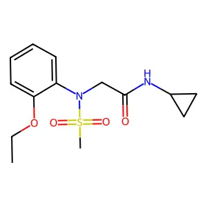 N-cyclopropyl-2-(2-ethoxy-N-methylsulfonylanilino)acetamide structure