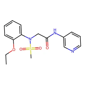 2-(2-ethoxy-N-methylsulfonylanilino)-N-pyridin-3-ylacetamide structure
