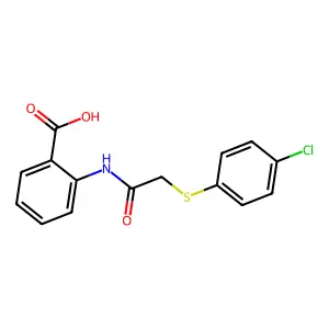 2-({[(4-Chlorophenyl)sulfanyl]acetyl}amino)benzoic acid structure