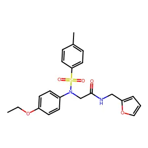 2-(4-ethoxy-N-(4-methylphenyl)sulfonylanilino)-N-(furan-2-ylmethyl)acetamide structure