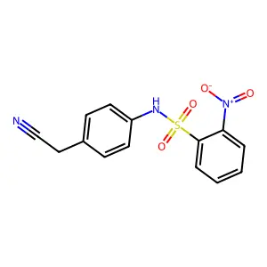 N-[4-(cyanomethyl)phenyl]-2-nitrobenzenesulfonamide structure