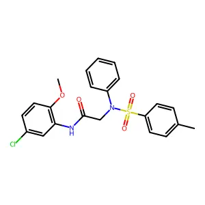 N-(5-chloro-2-methoxyphenyl)-2-{[(4-methylphenyl)sulfonyl]anilino}acetamide structure