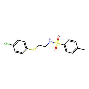 N-[2-(4-chlorophenyl)sulfanylethyl]-4-methylbenzenesulfonamide structure