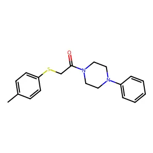 1-(4-Phenylpiperazin-1-yl)-2-(p-tolylthio)ethanone structure