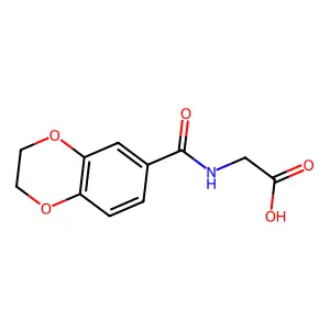 [(2,3-Dihydro-benzo[1,4]dioxine-6-carbonyl)-amino]-acetic acid structure