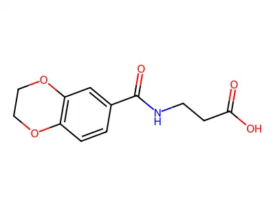3-[(2,3-Dihydro-benzo[1,4]dioxine-6-carbonyl)-amino]-propionic acid structure