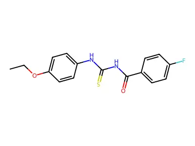 N-[(4-ethoxyphenyl)carbamothioyl]-4-fluorobenzamide structure