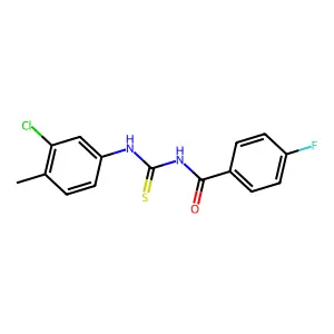 N-[(3-chloro-4-methylphenyl)carbamothioyl]-4-fluorobenzamide structure