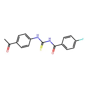 N-[(4-acetylphenyl)carbamothioyl]-4-fluorobenzamide structure