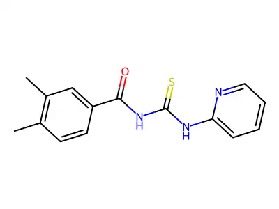 3,4-dimethyl-N-(pyridin-2-ylcarbamothioyl)benzamide structure