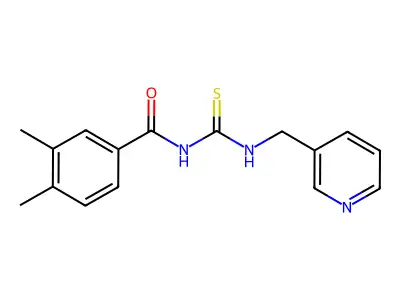 3,4-dimethyl-N-(pyridin-3-ylmethylcarbamothioyl)benzamide structure