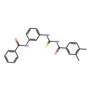 N-[3-({[(3,4-dimethylbenzoyl)amino]carbothioyl}amino)phenyl]benzamide structure