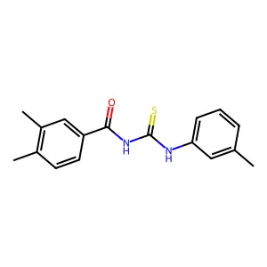 3,4-dimethyl-N-[(3-methylphenyl)carbamothioyl]benzamide structure