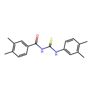 N-[(3,4-dimethylphenyl)carbamothioyl]-3,4-dimethylbenzamide structure