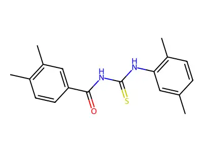 N-[(2,5-dimethylphenyl)carbamothioyl]-3,4-dimethylbenzamide structure