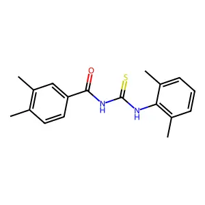 N-[(2,6-dimethylphenyl)carbamothioyl]-3,4-dimethylbenzamide structure