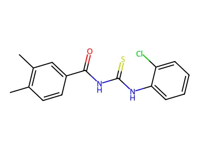 N-[(2-chlorophenyl)carbamothioyl]-3,4-dimethylbenzamide structure